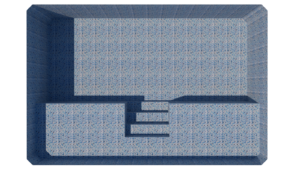 Desenho técnico do modelo 4 de piscina de vinil da Ramiro Piscinas